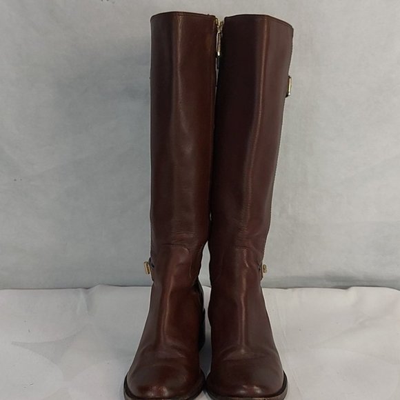 Cole Haan Brown Leather Riding Boots size 8 - Picture 3 of 15